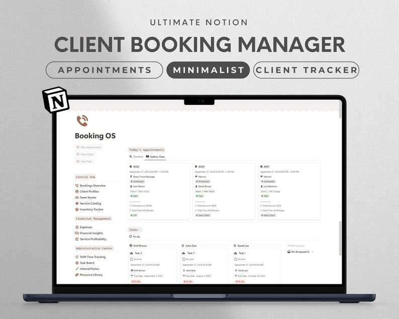 Client Booking Manager Notion Template logo