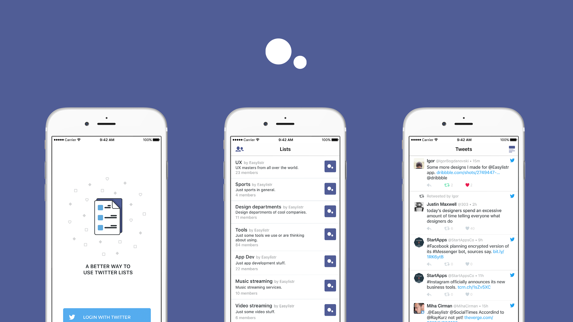 Easylistr iOS - Twitter lists made easy gallery image