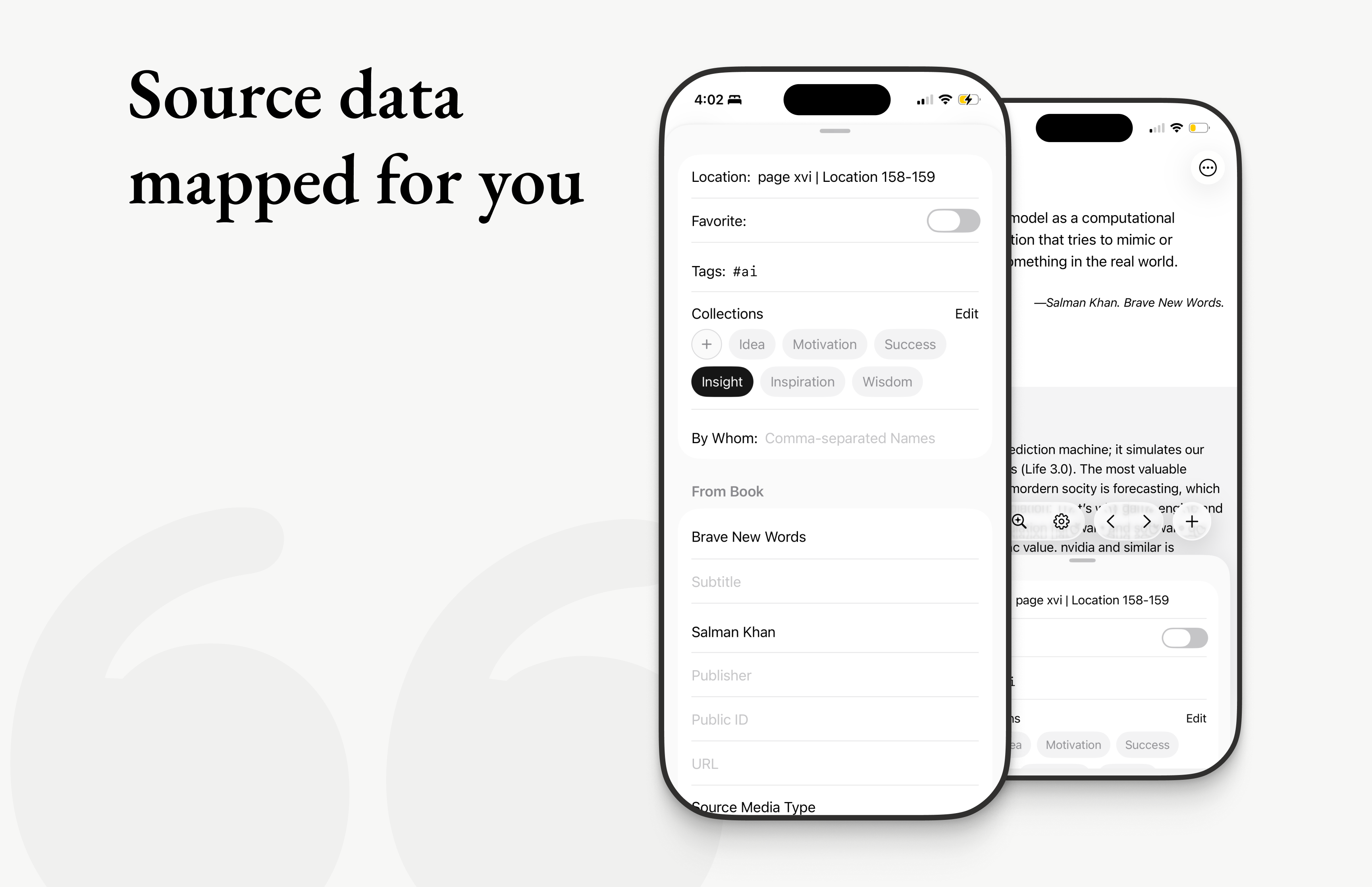 Média Citations pour iOS - Capturez, organisez, rappelez-vous et vivez vos citations préférées 5