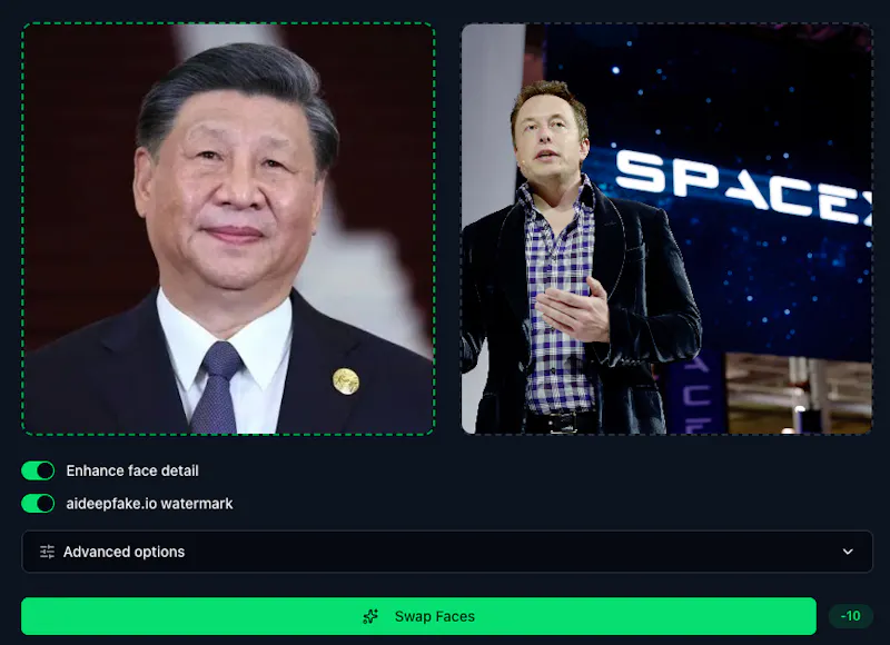 aideepfake.io screenshot 2