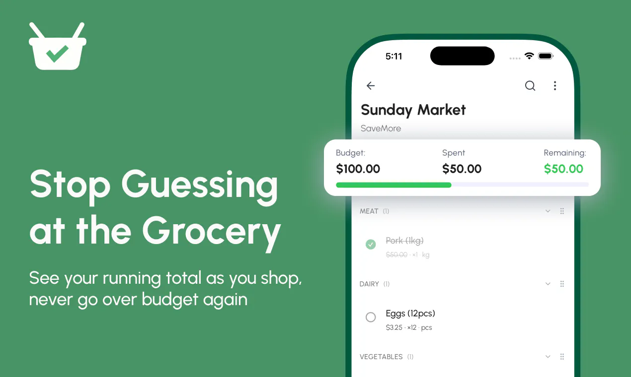 GroceryBudget: Shopping List gallery image