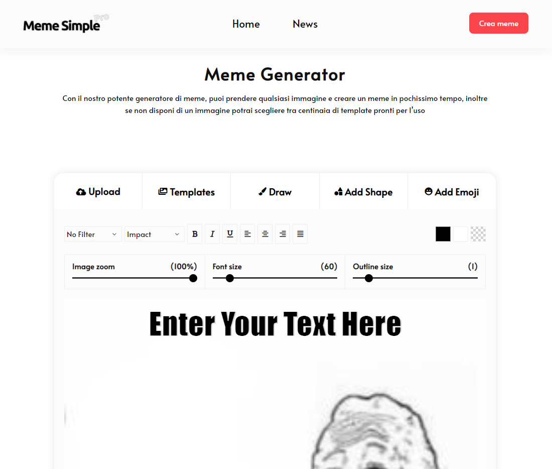 Simple meme generator tool