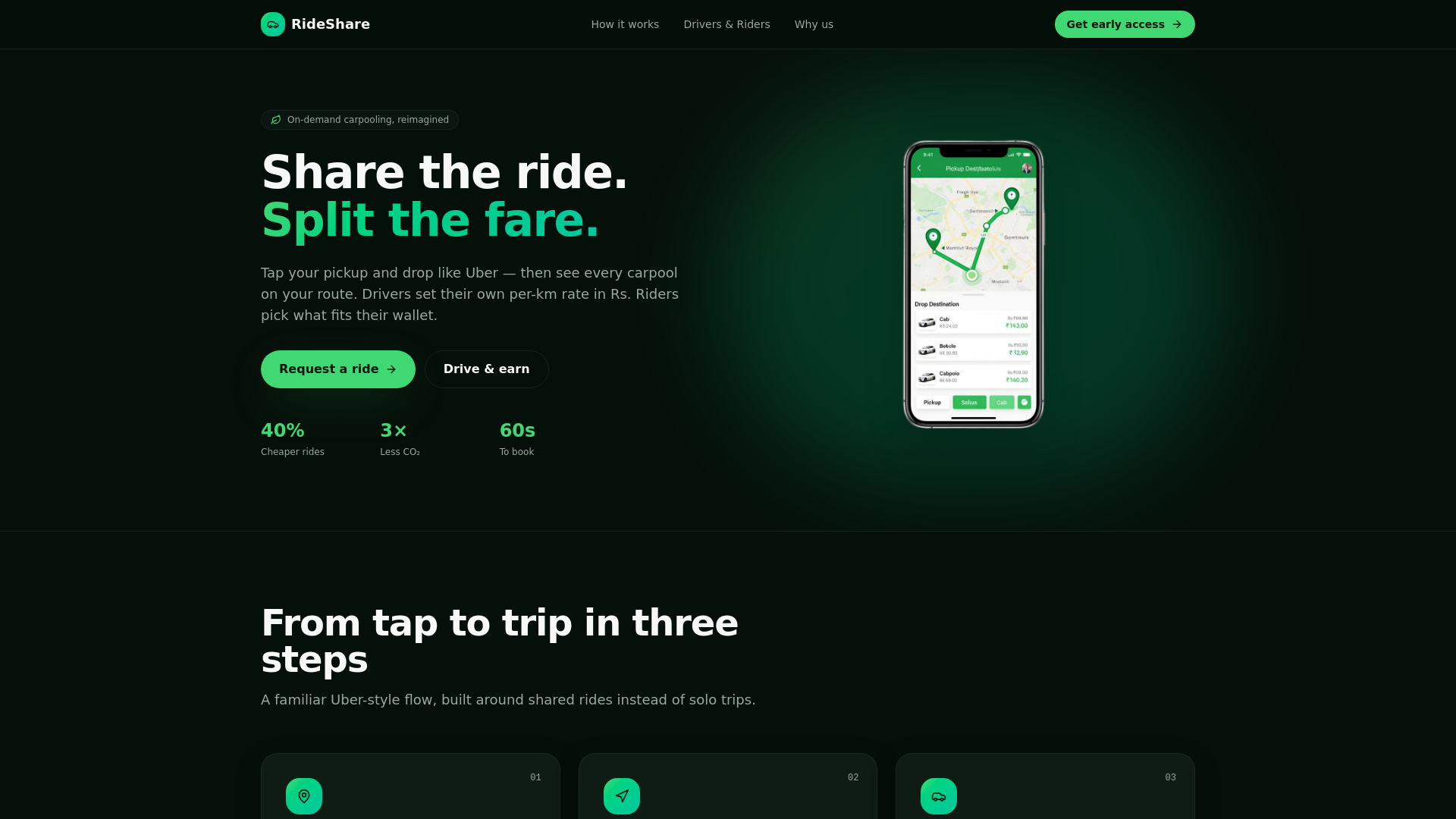 One Demand Carpool (Ride Sharing) App gallery image