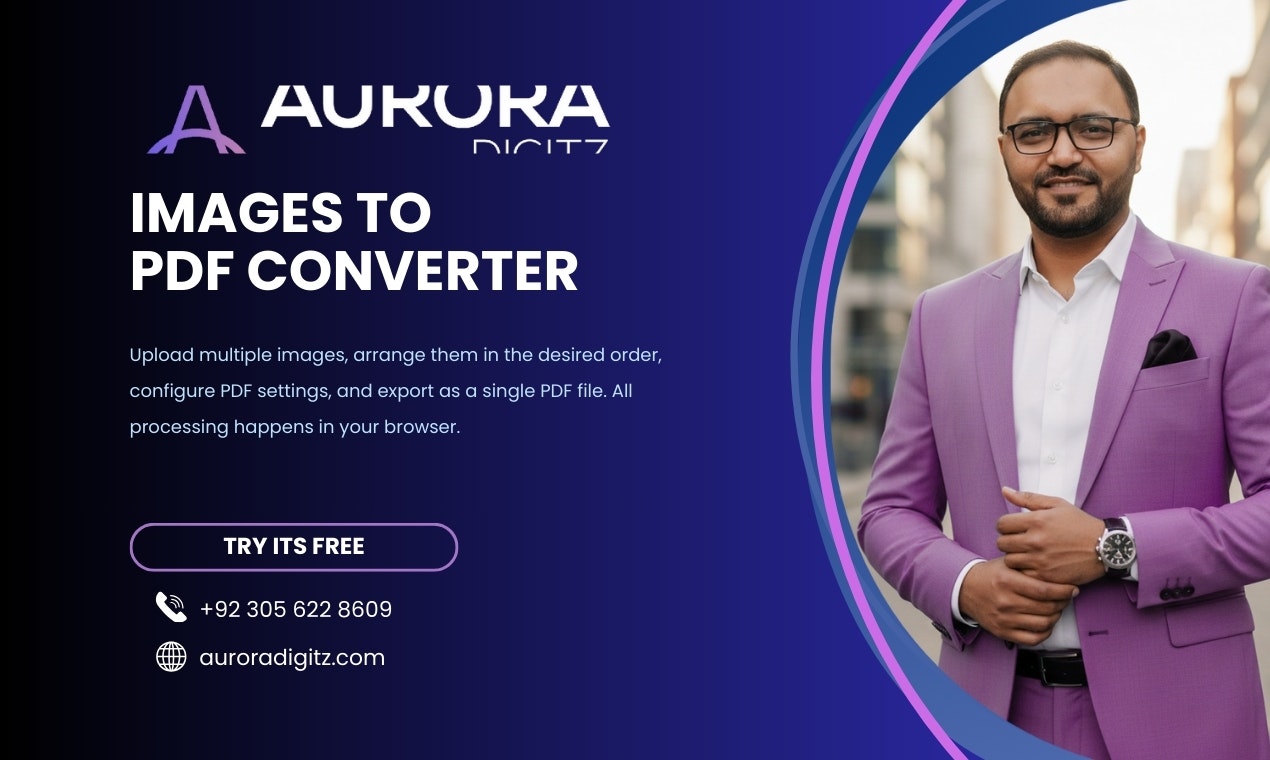 Aurora Digitz Images to PDF - Main product screenshot demonstrating key features and user interface