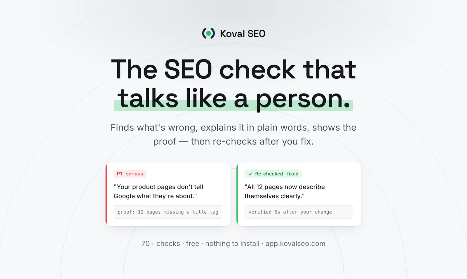 Koval SEO Console screenshot 1