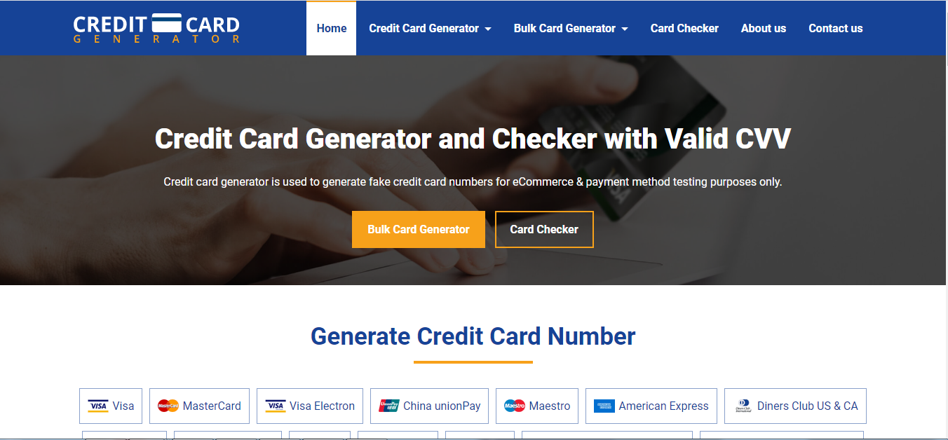 Credit Card Generator