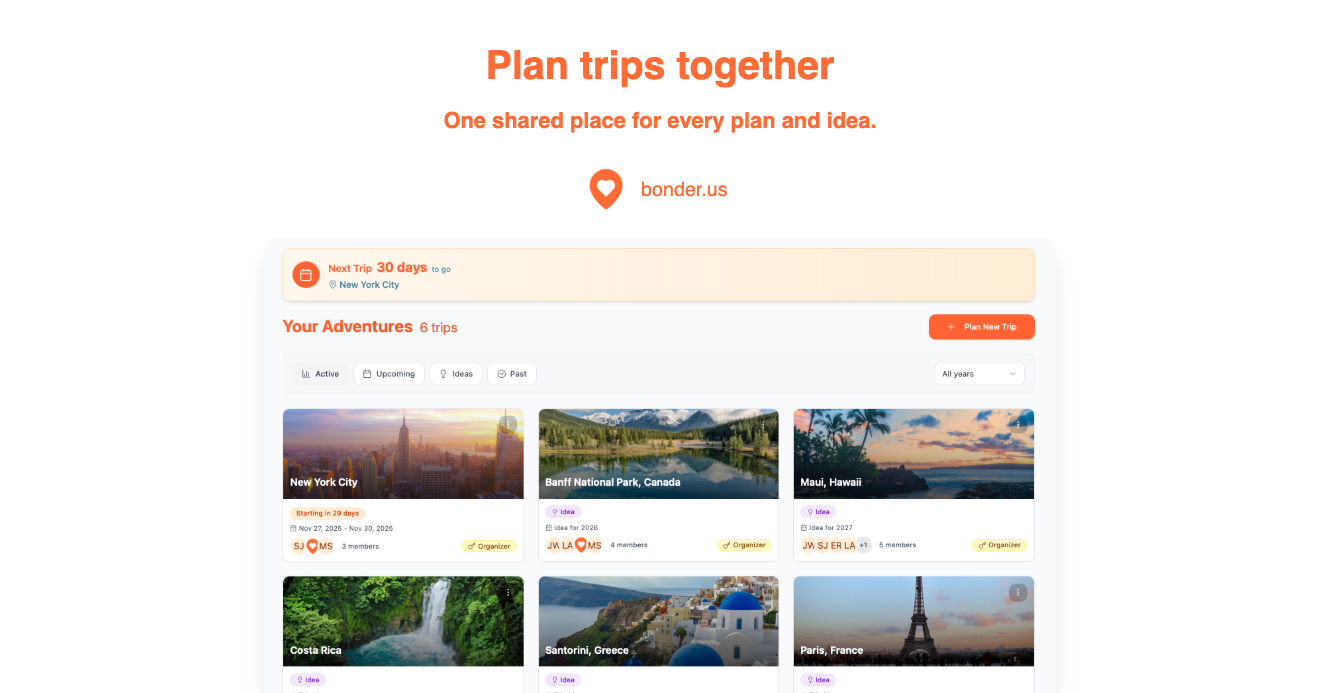 Bonder — Plan Trips Together gallery image