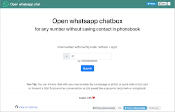 Open whatsapp chat without Saving number gallery image
