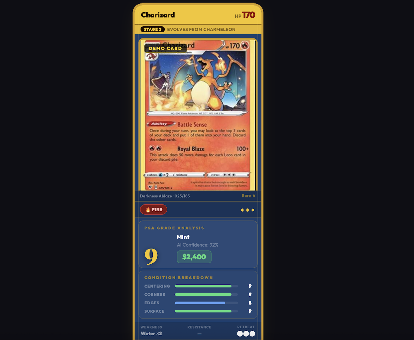 AI powered Pokemon Grading