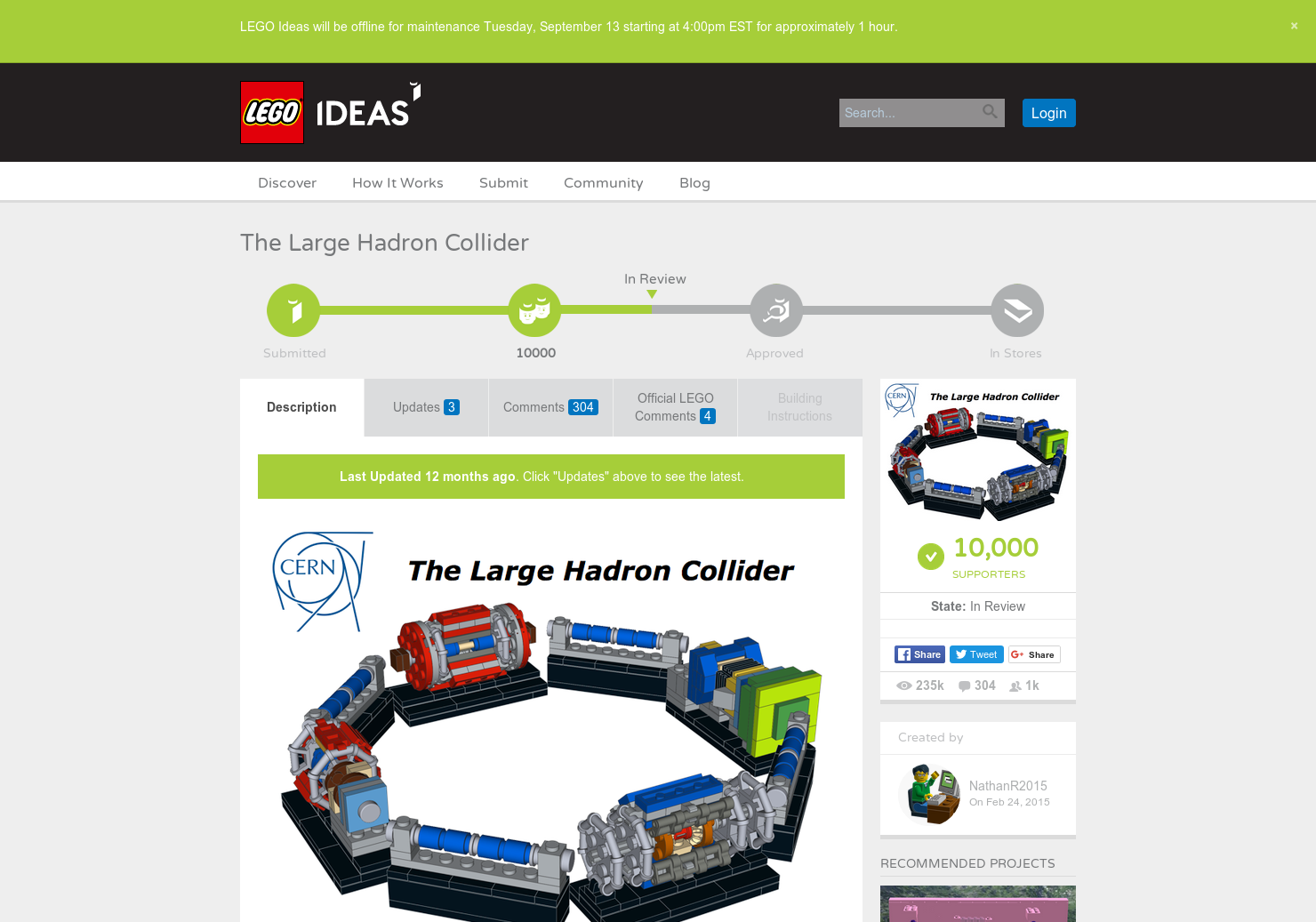 CERN's LHC in Lego
