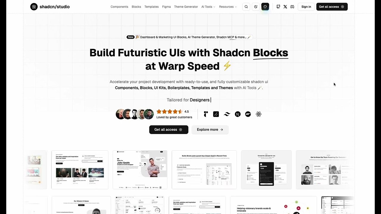 shadcn/studio gallery image