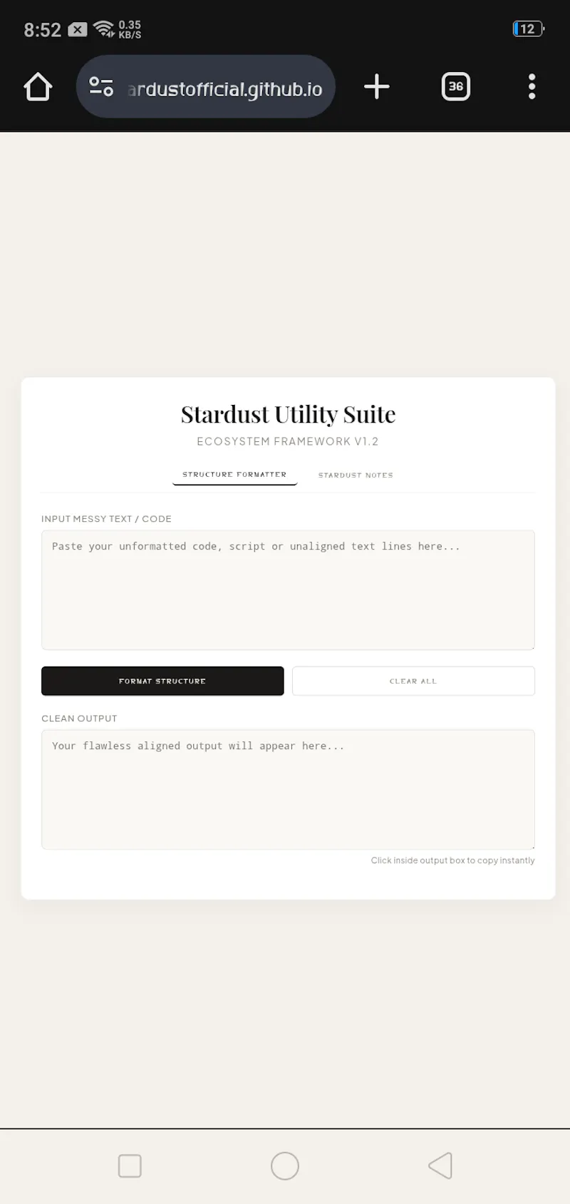 Stardust Utility Suite screenshot 1