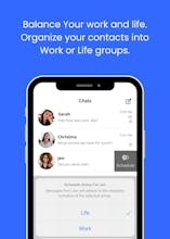 Benutzer, der mit Tempo Messenger interagiert, Aufgaben und Kalender organisiert.