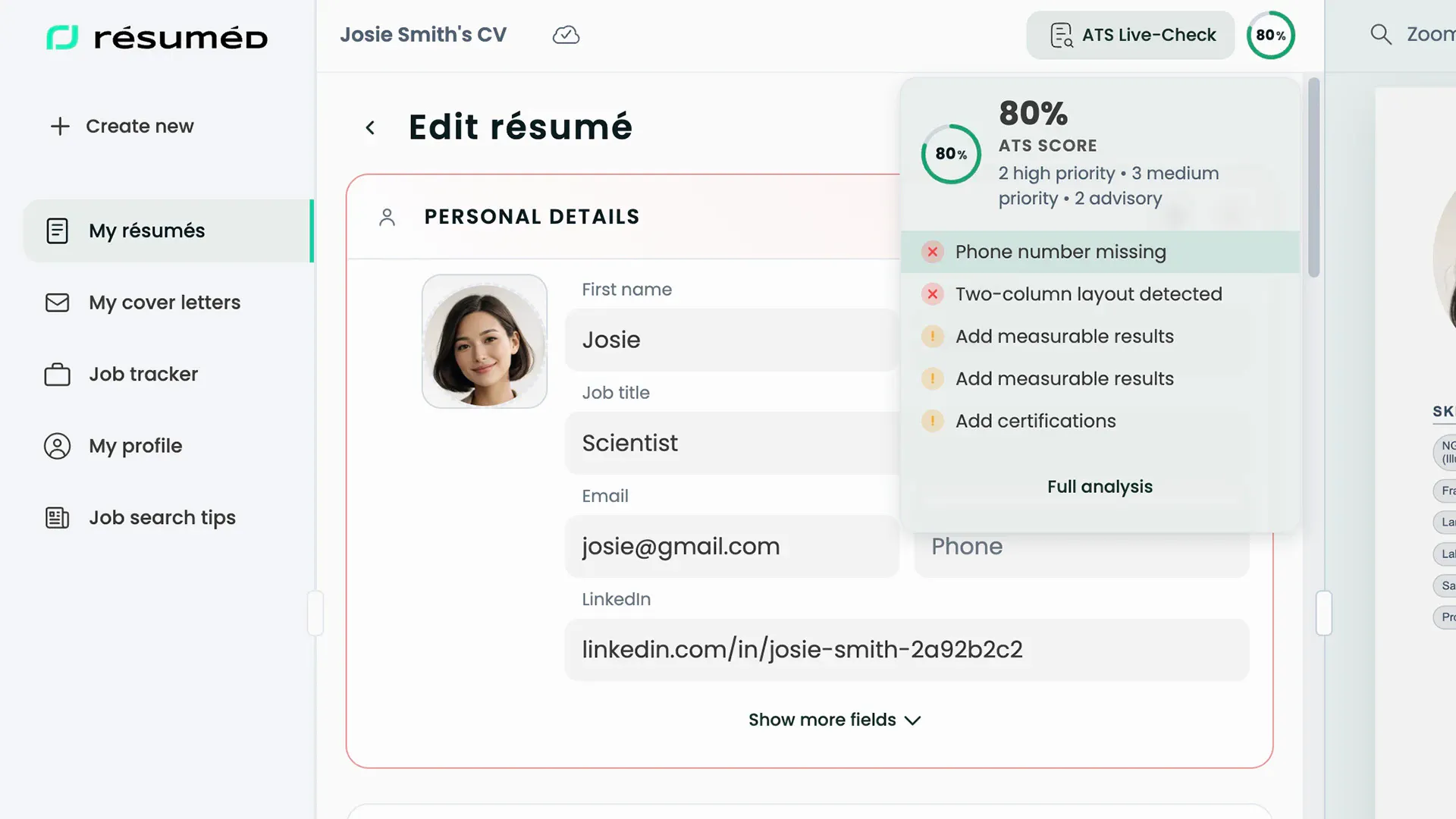 Résuméd Free CV Creator gallery image