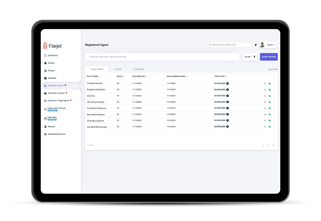 Logiciel de gestion des entités Filejet media 2