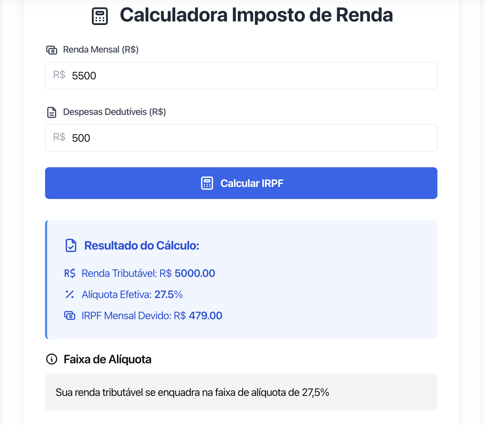 Income Tax Calculator [Brazil] gallery image