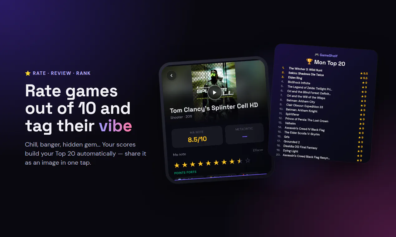 GameShelf: Games & Tier Lists gallery image