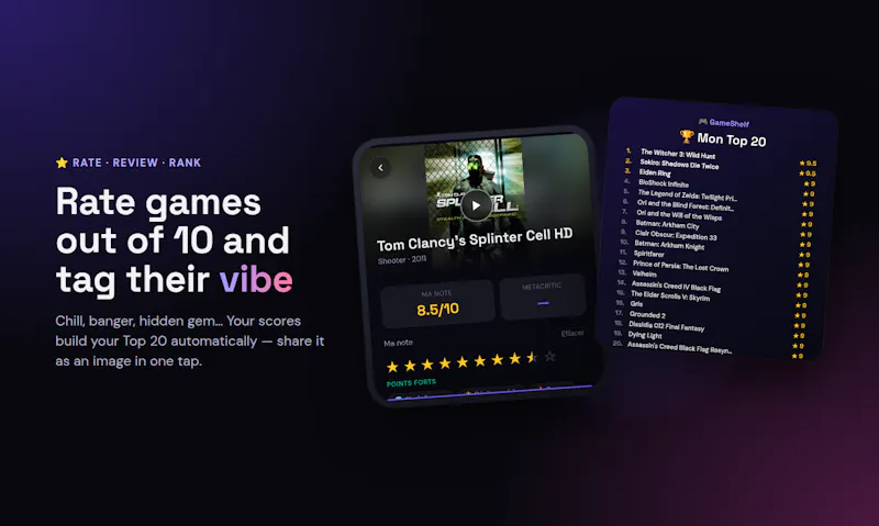 GameShelf: Games & Tier Lists screenshot 3