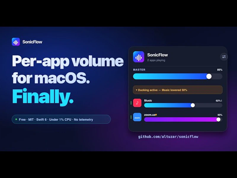 SonicFlow Mac App screenshot 1 (video preview)