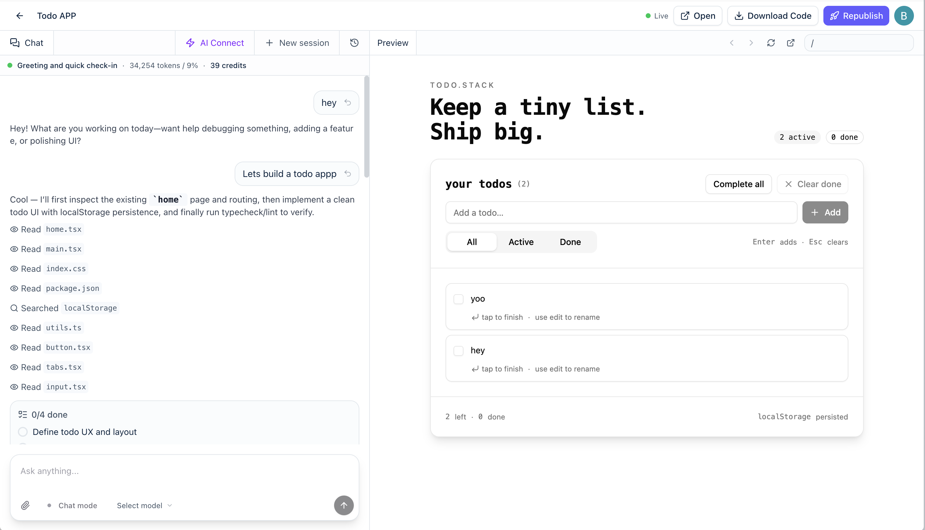 Open Source Lovable - bring your AI gallery image