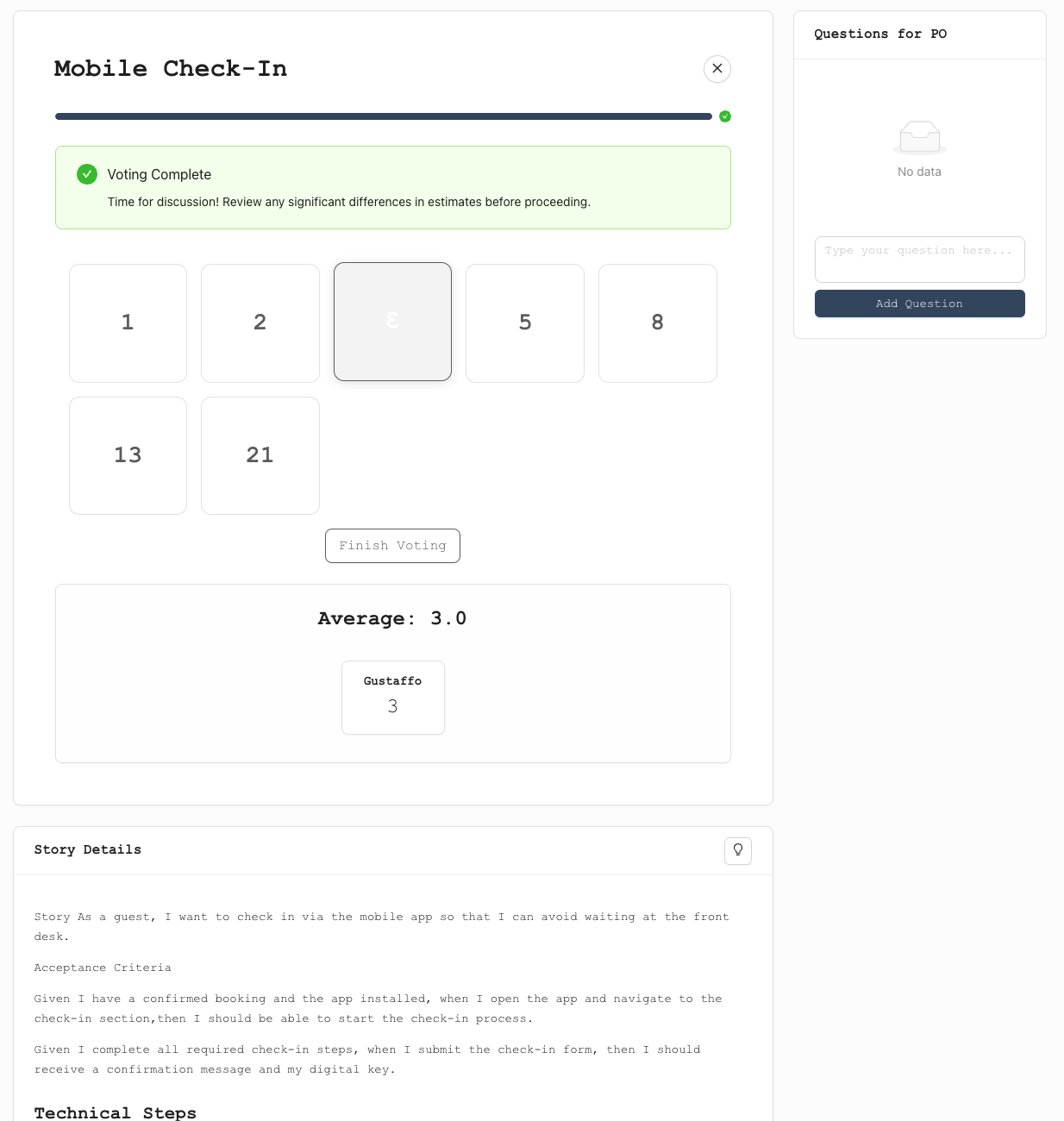 Scrum Poker by Gustaffo - Estimate user stories – fast, free, and distraction-free media 3