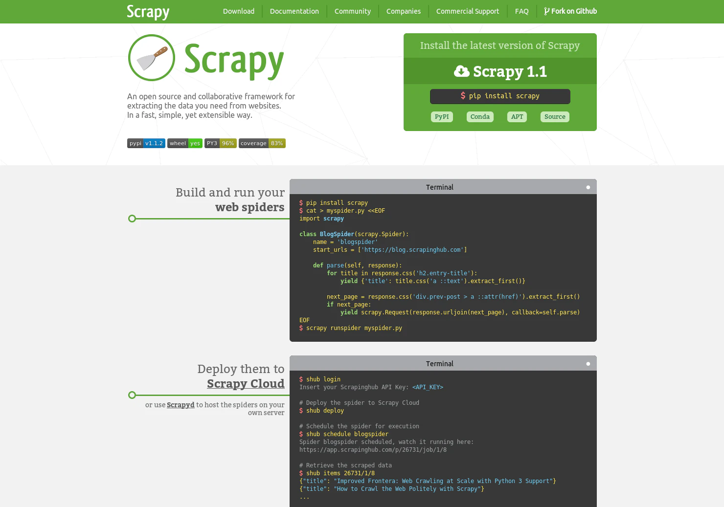 Scrapy 1.0