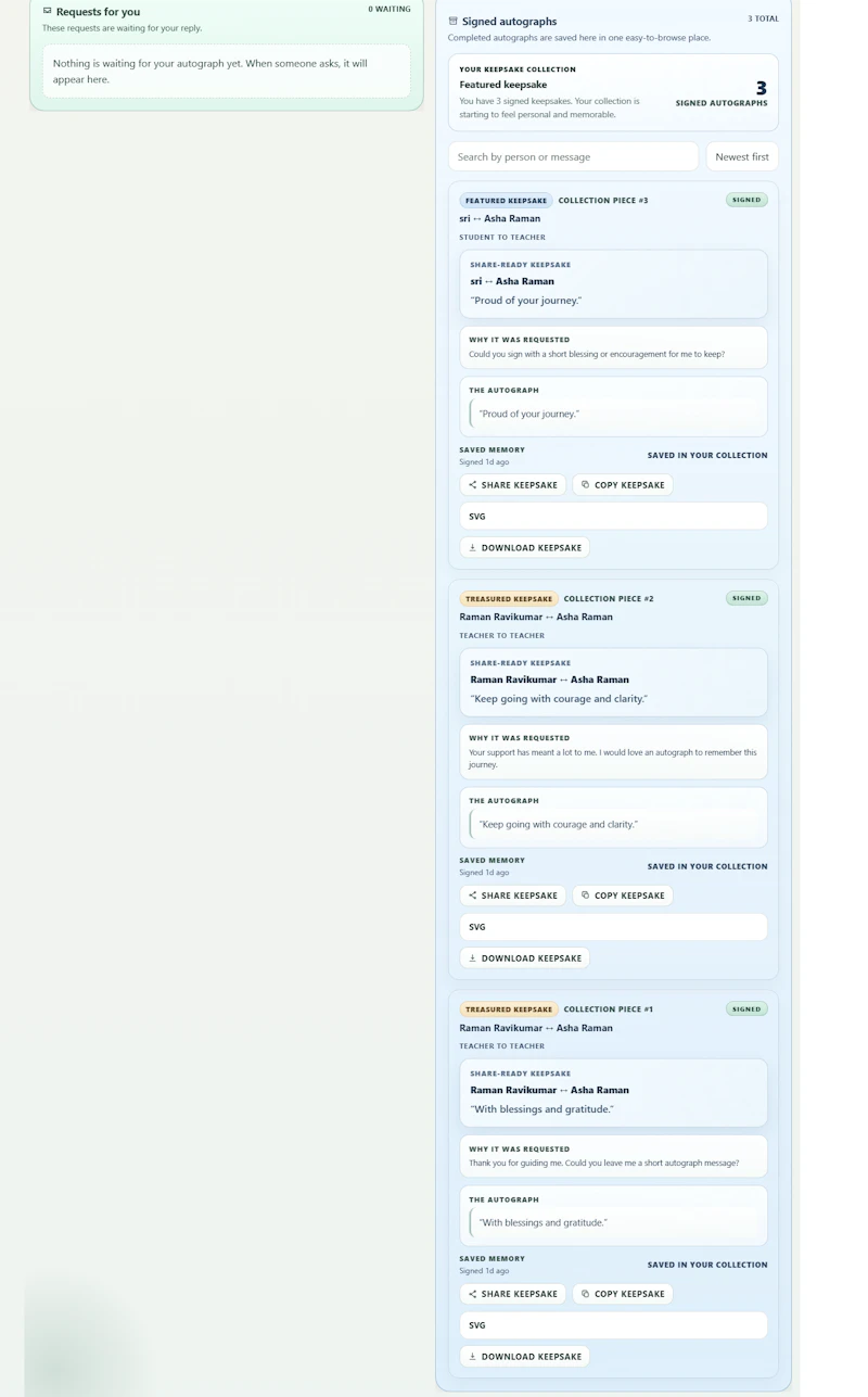 Autograph Exchange screenshot 2