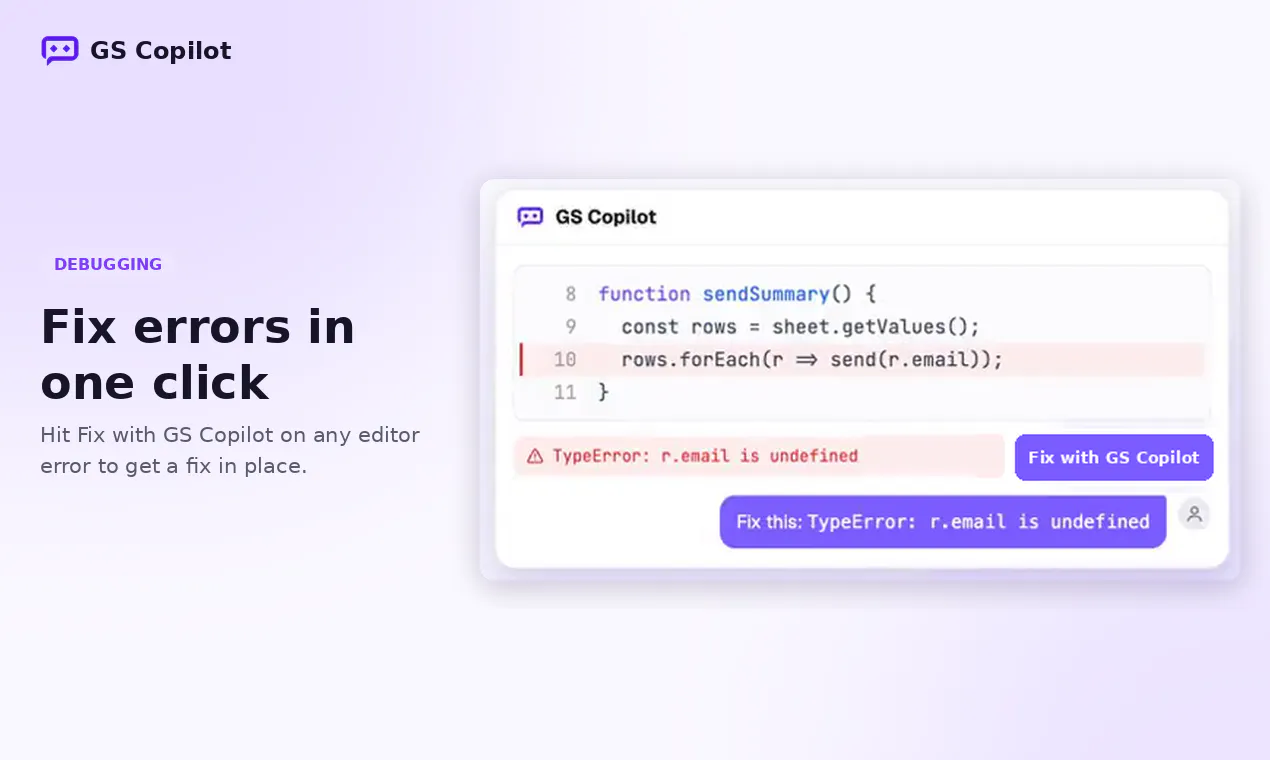Google Apps Script Copilot gallery image