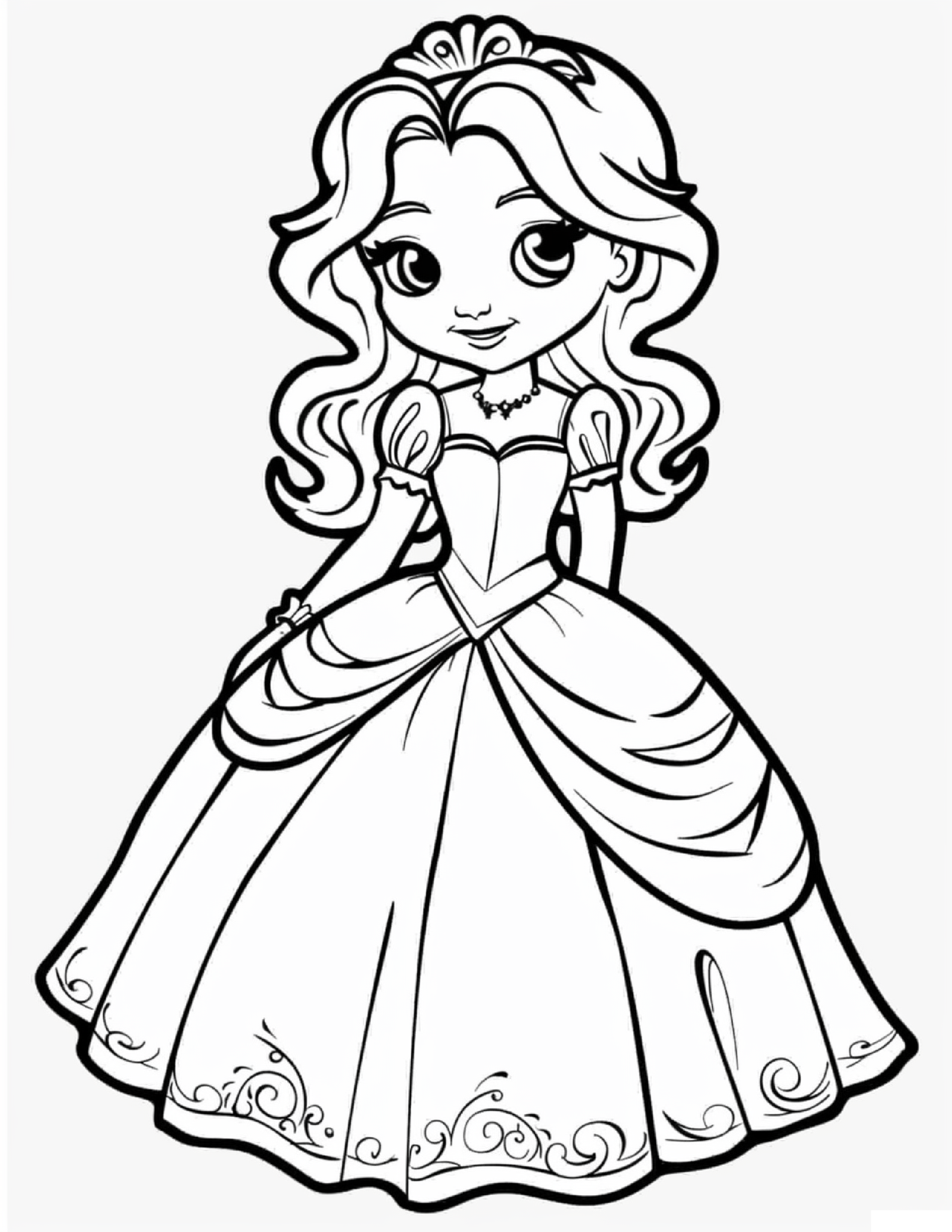 28 Princess Coloring Pages for Kids. gallery image