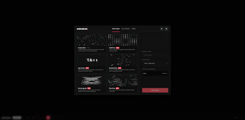 Animdock Motion Templates in the Browser screenshot 3