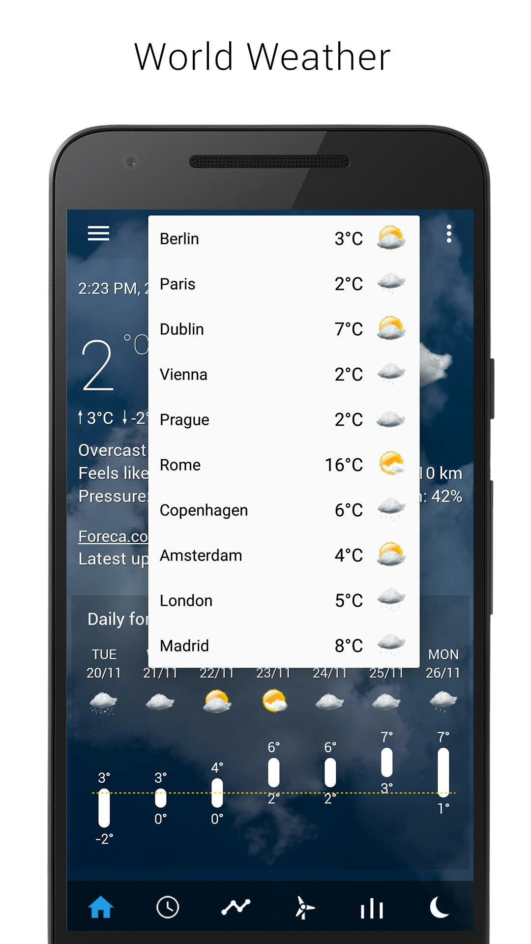 Transparent clock & weather gallery image