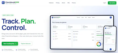 CheckbookHUB · Track. Plan. Control. gallery image