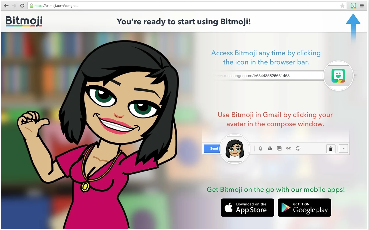 Bitmoji Chrome Extension Image