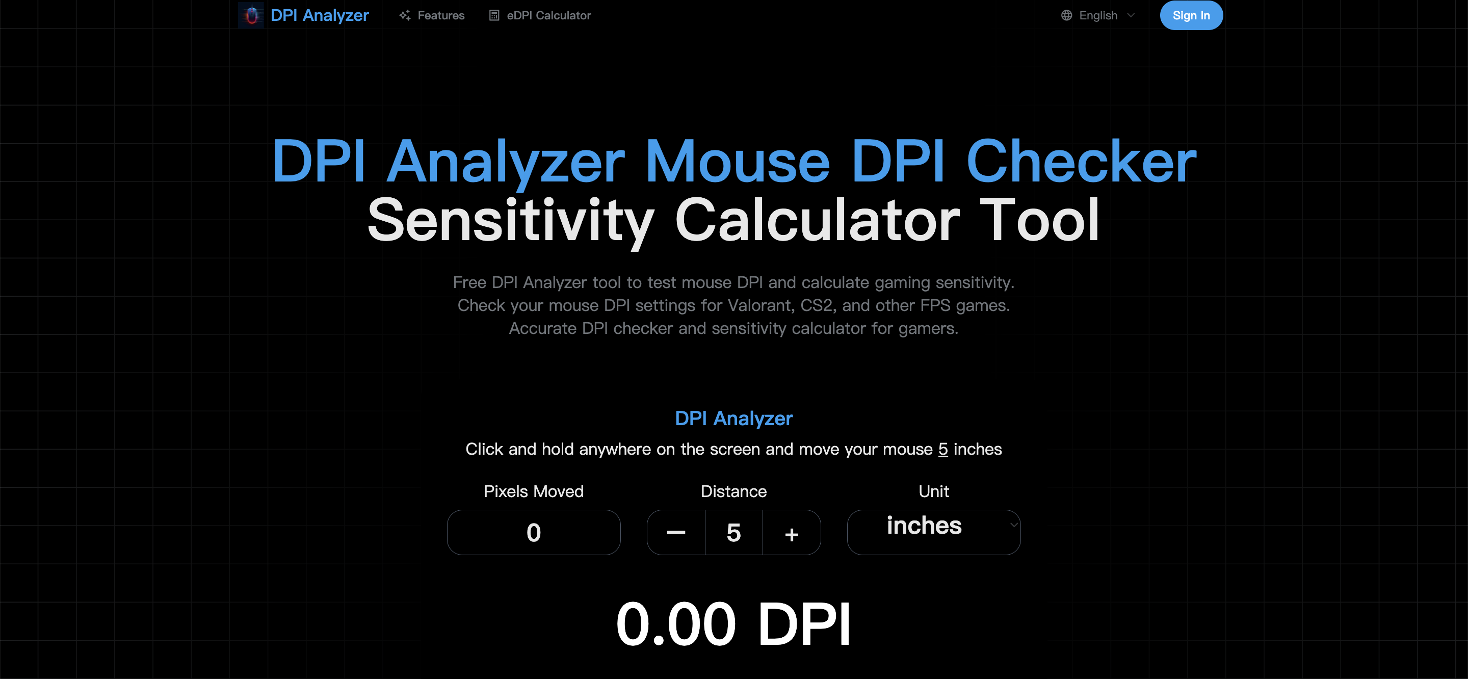 Mouse DPI Analyzer Tool media 1