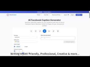 AI Facebook Caption Generator gallery image