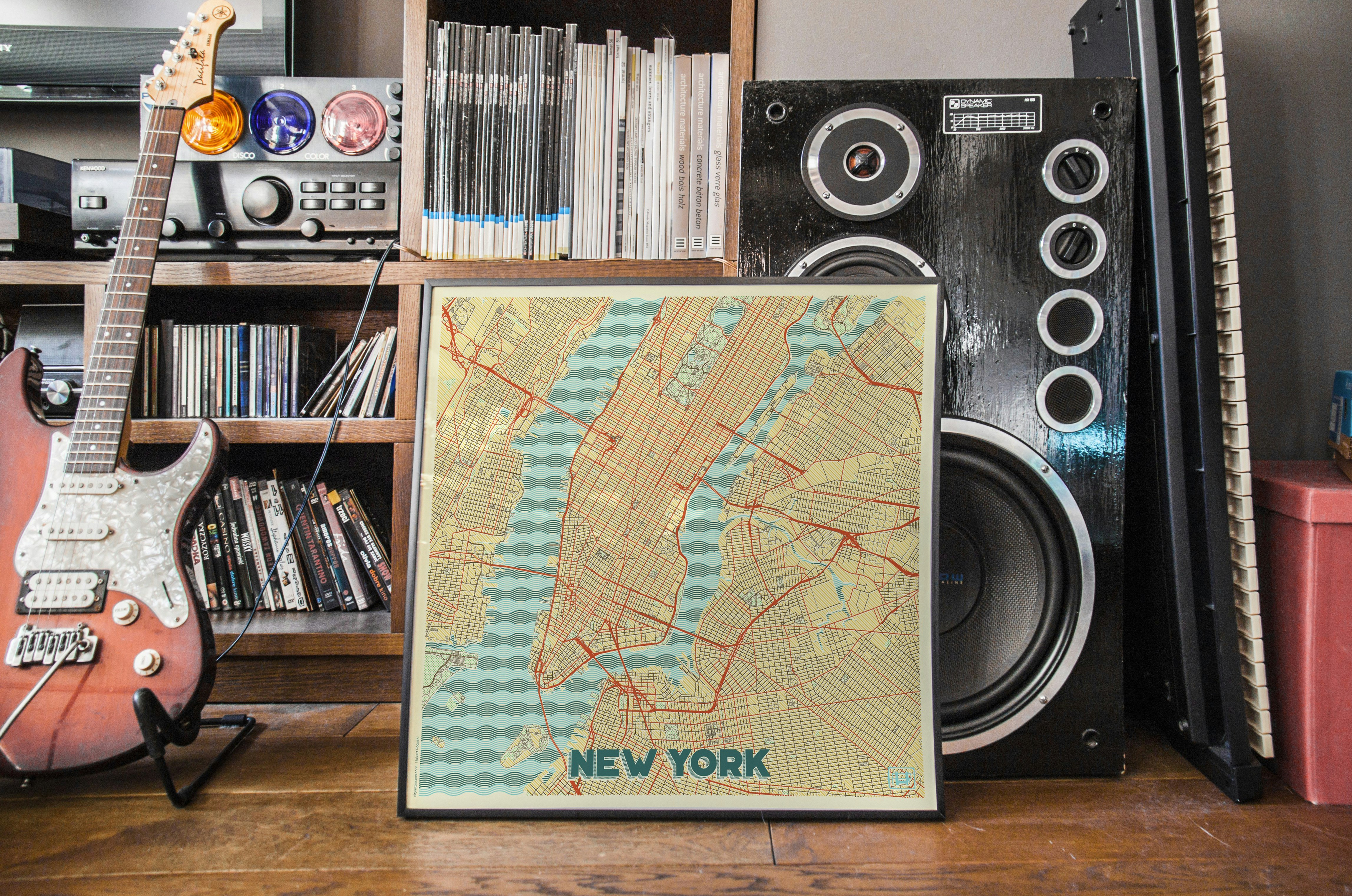 City Map Retro Posters Image