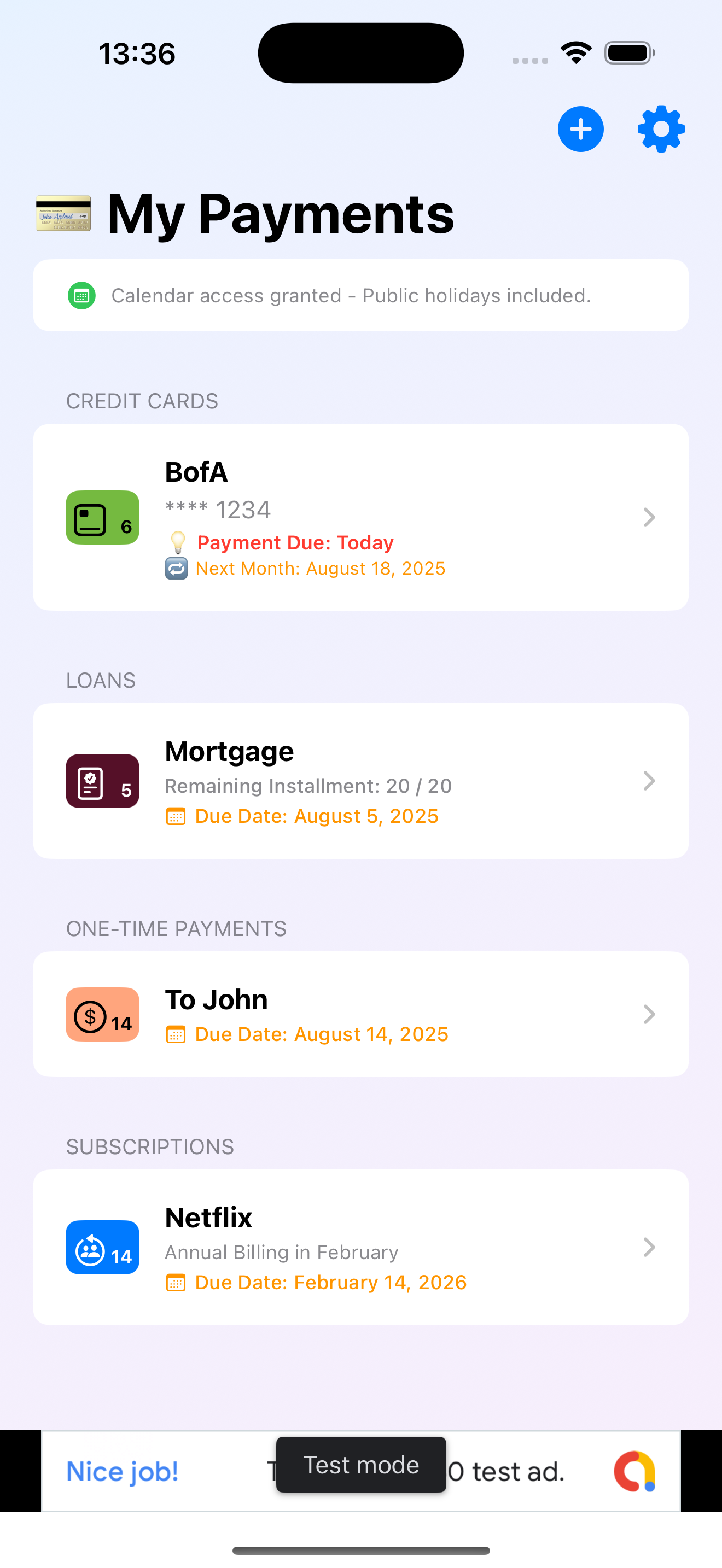Mídia 1 de Paynify - seu pagamento e lembrete inteligentes - Seu assistente pessoal para as datas de vencimento.