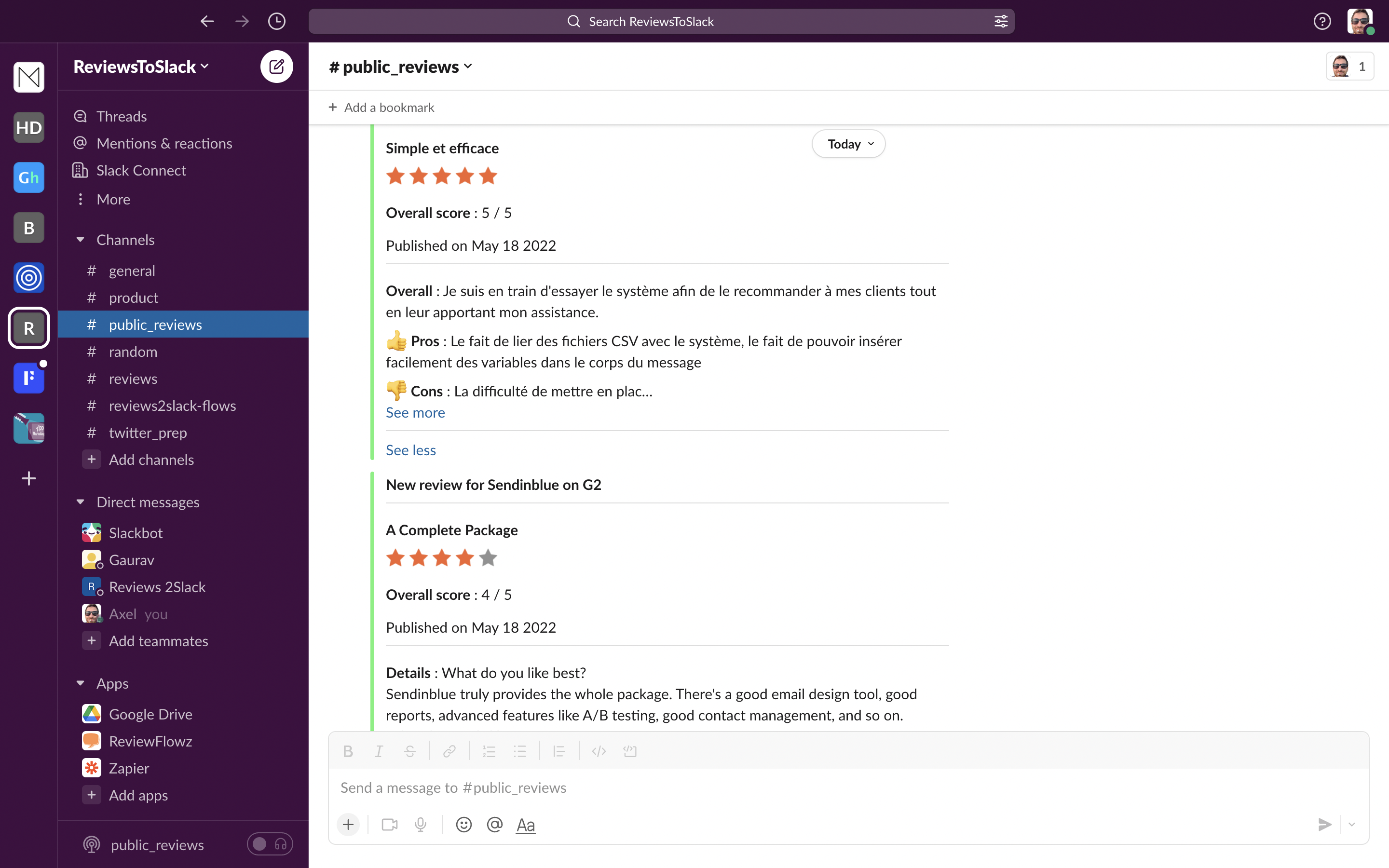 وسائط ReviewFlowz - مراجعة مراقبة Slackbot 4