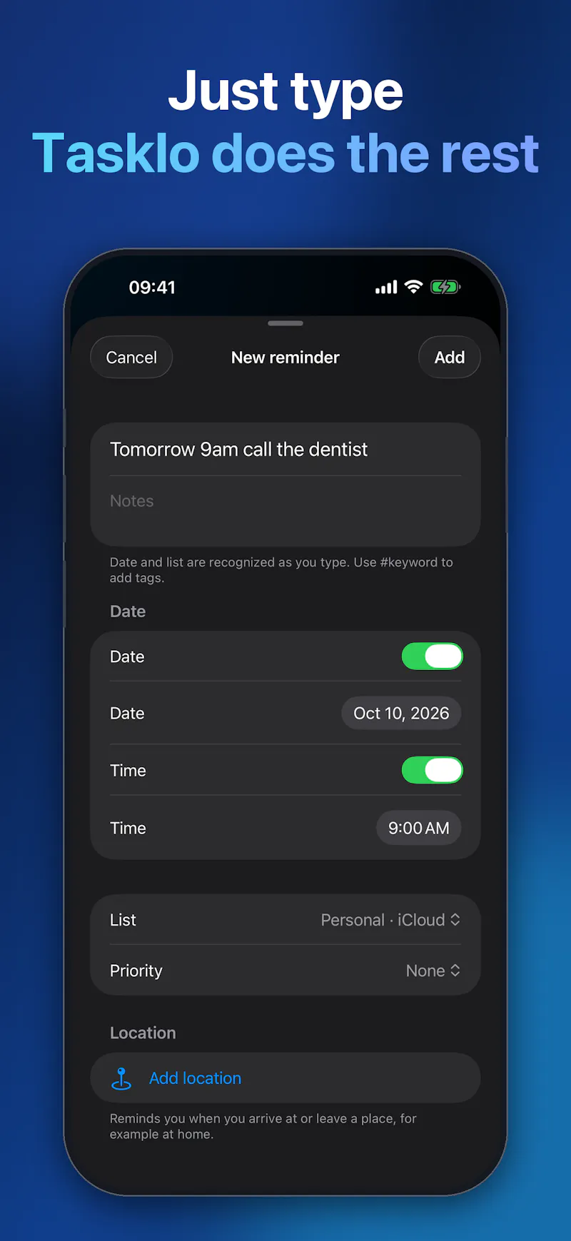 Tasklo - AI Reminder screenshot 2