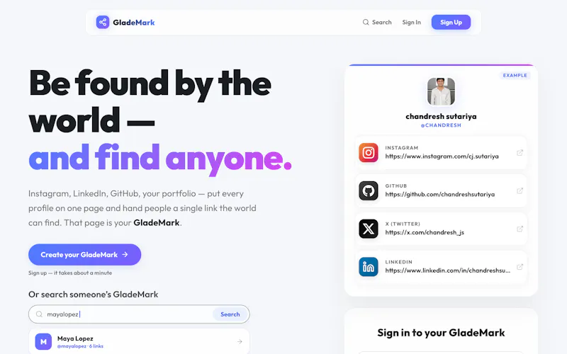 GladeMark screenshot 2