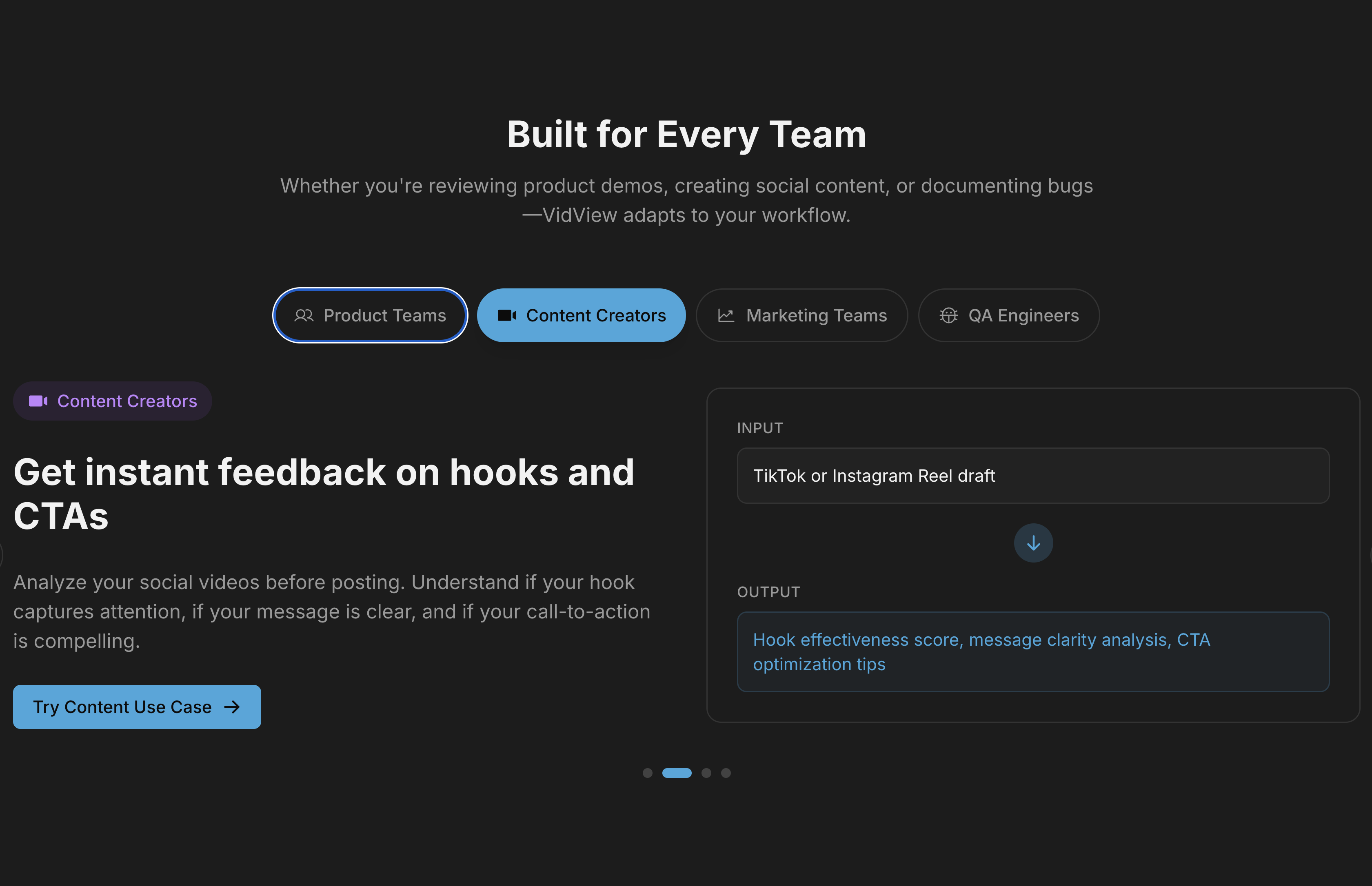 VidView - AI Video Analysis - Main product screenshot demonstrating key features and user interface