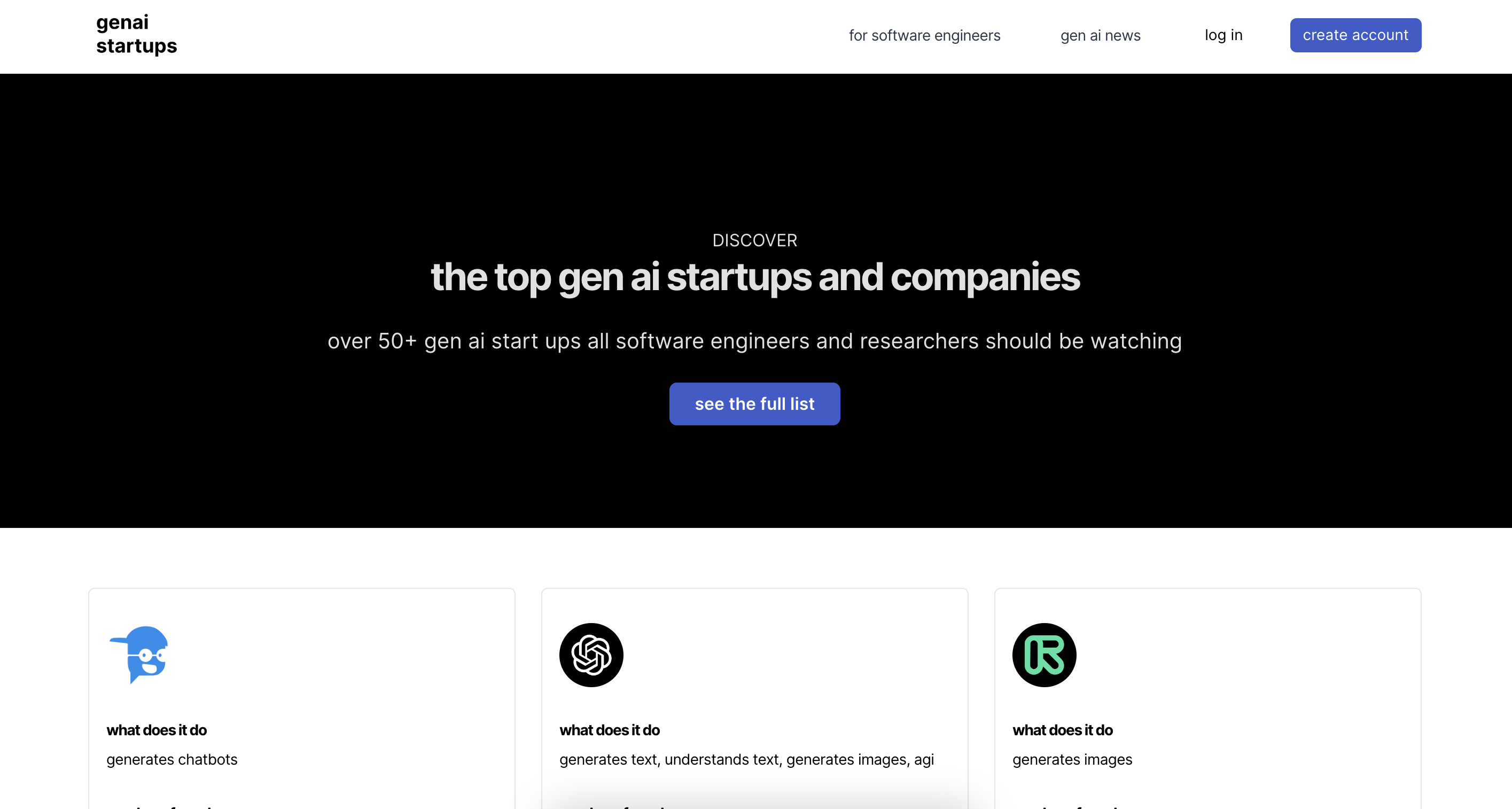 Gen AI Startups - Kuratierte KI -Startups.In die Breakout -Branche einbrechen Medien 2