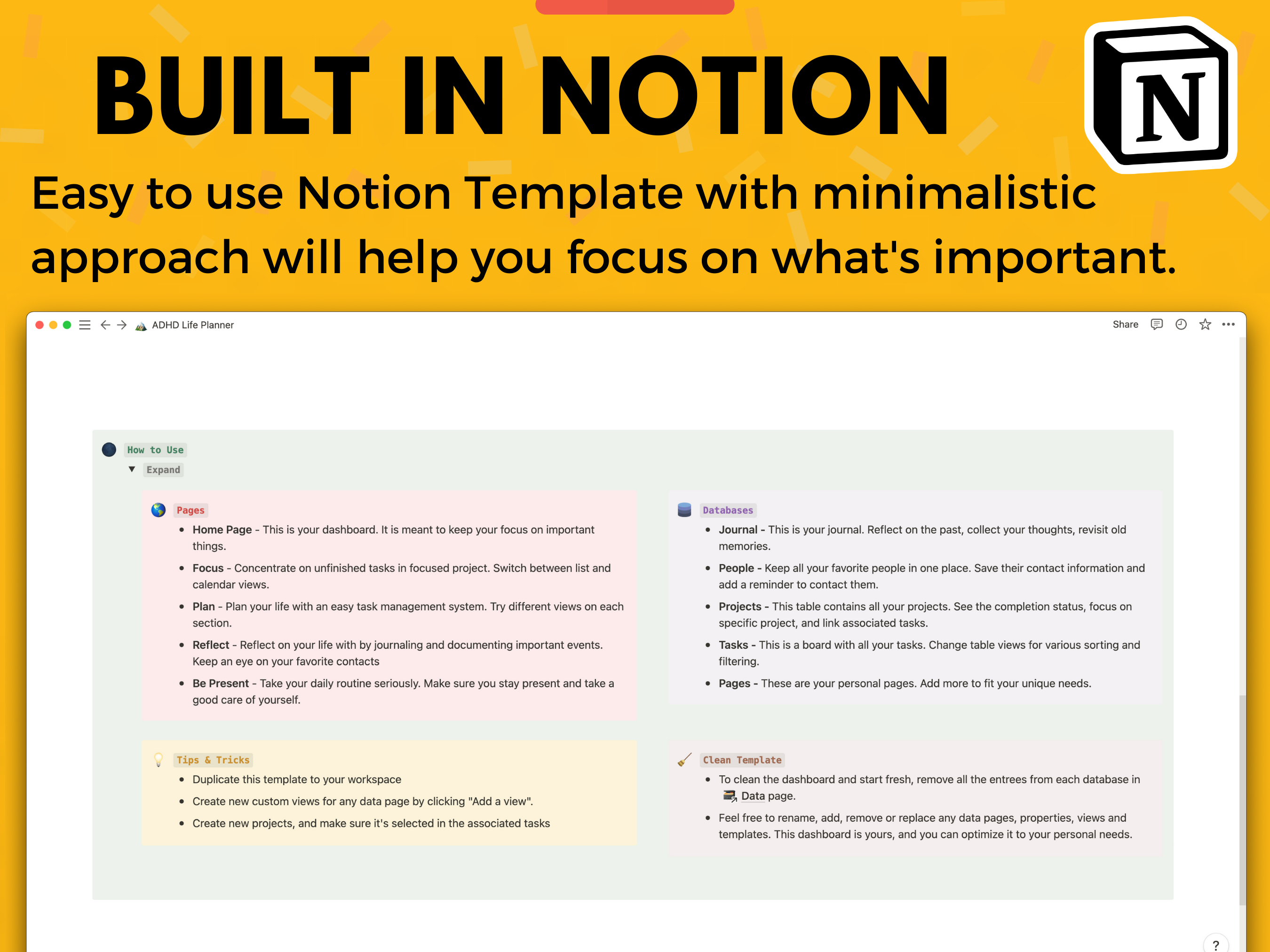 ADHD Life Planner | Notion Template gallery image