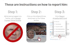 How to Report Donald Trump on Twitter media 1