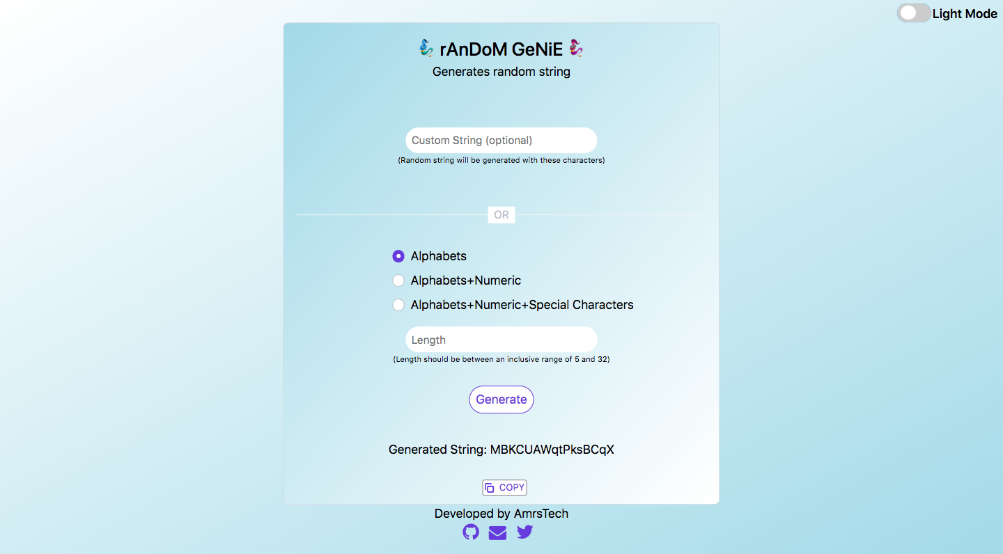 Random Genie - Generates random string media 2