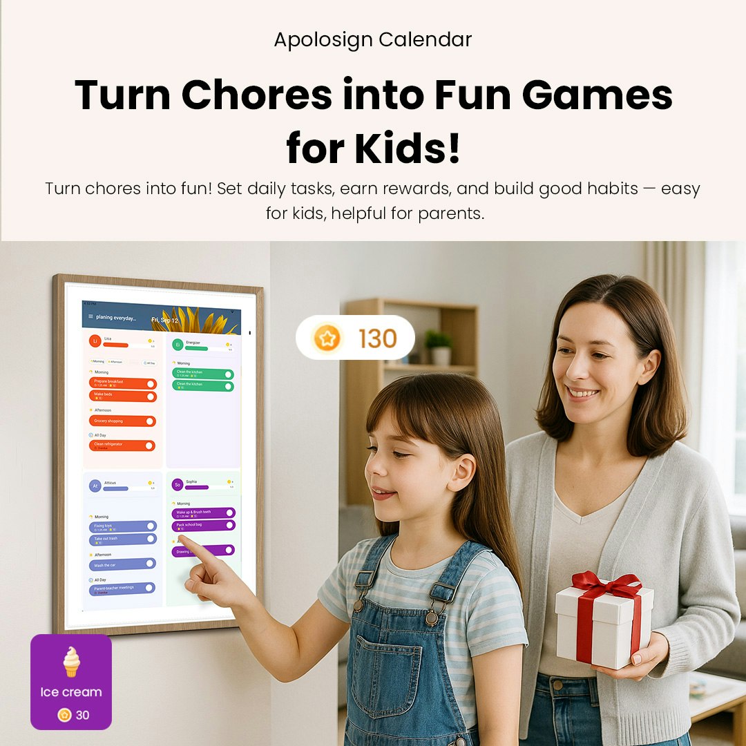 Apolosign 21.5" Digital Calendar gallery image
