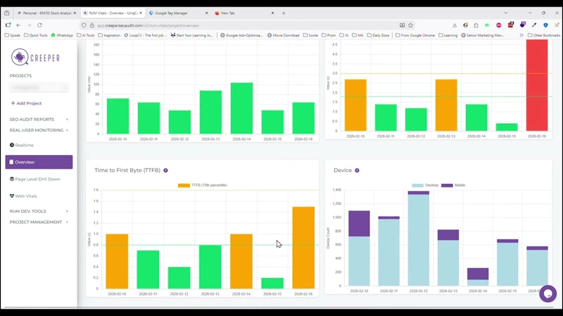 Creeper SEO Audit screenshot 1 (video preview)
