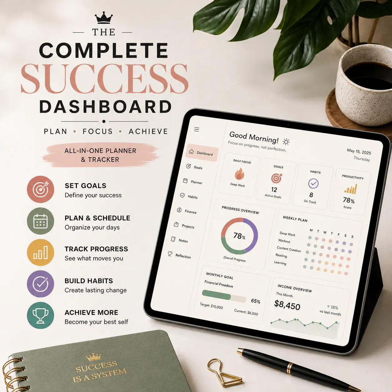 The Complete Success Dashboard forNotion gallery image
