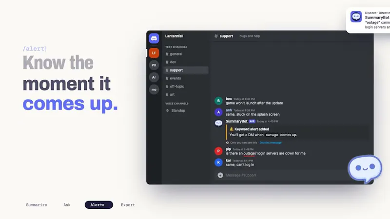 SummaryBot screenshot 1 (video preview)