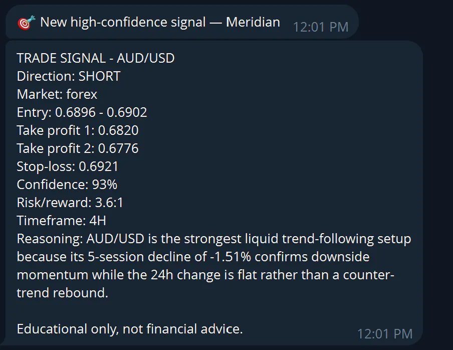 Meridian - Trade Intelligence, Not Noise gallery image